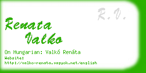 renata valko business card
