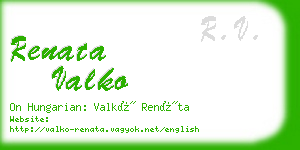 renata valko business card